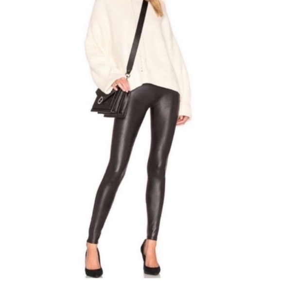 SPANX Pants - Spanx Faux Leather Leggings in Black